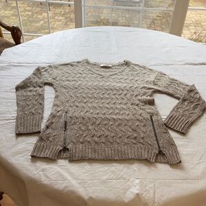 Cable Knit Zippered Sweater